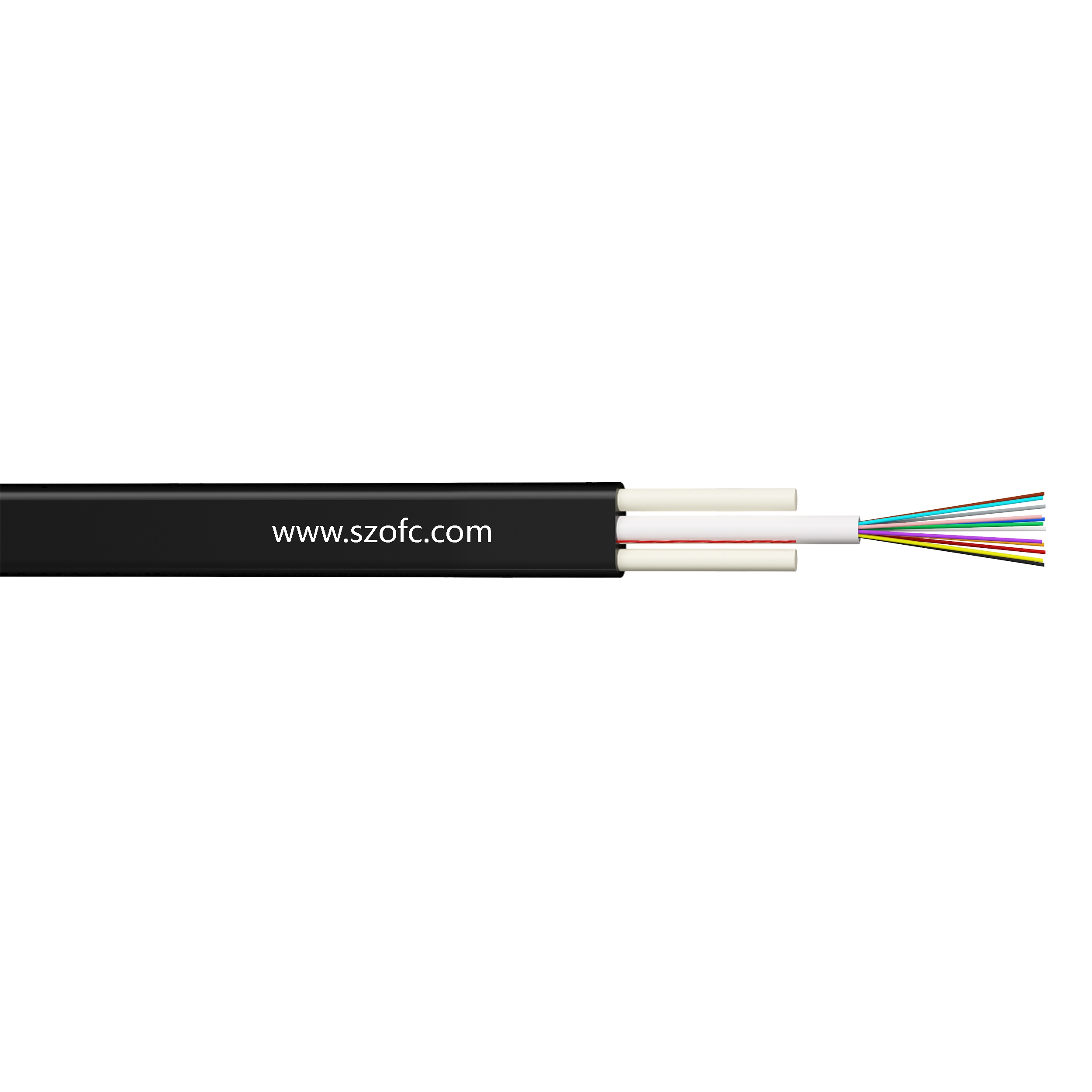 Flat drop cable