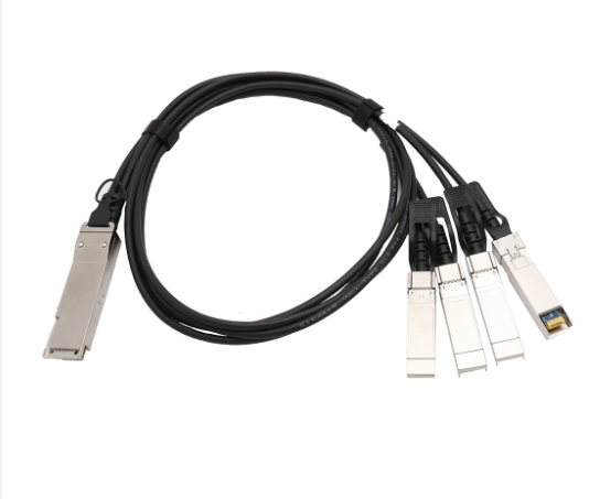 A 40G QSFP to 4xSFP + high-speed cable