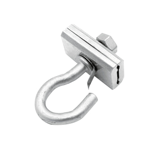 FTTH telecom C type fiber optic cable split retractor hook bracket